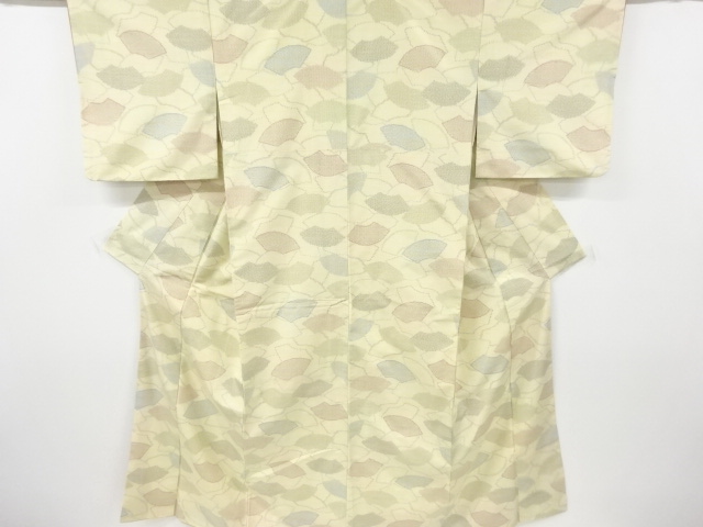JAPANESE KIMONO / ANTIQUE KIMONO / SILK / TOKAMACHI TSUMUGI / WOVEN JIGAMI PATTERN